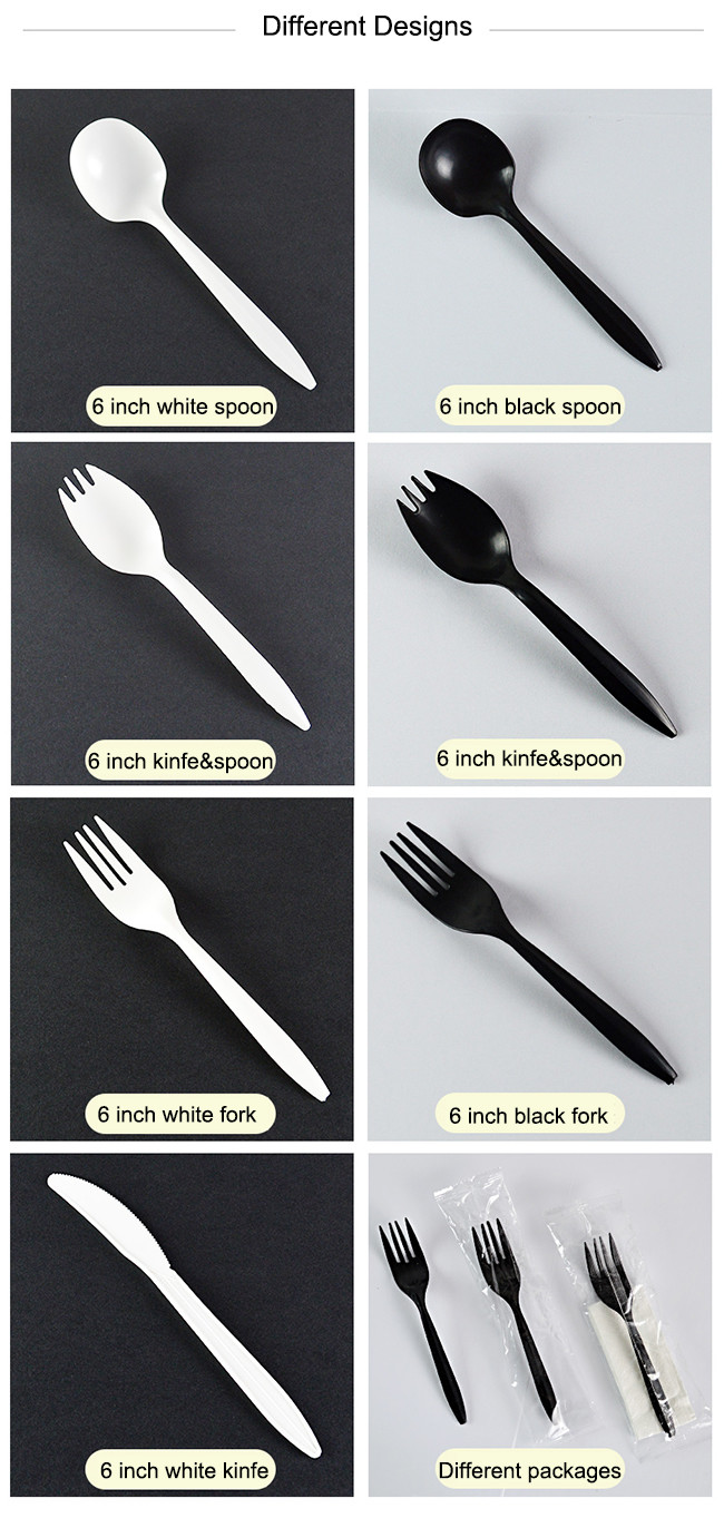 Bio Based 6inch Disposable Plastic Cutlery Biodegradable