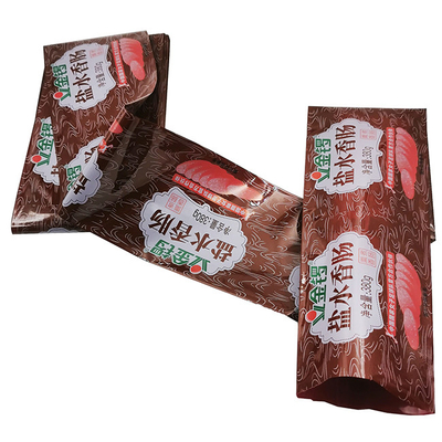 Plastic Sausage Casings Custom Logo Flexography Printing Plastic Beef Sausage Casings