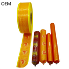 Yellow Plastic Sausage Casings with No Smell and Customized Logo Printing