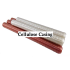Low price wholesale red transparent sausage casings edible grade cellulose sausage casings OEM fried sausage casings