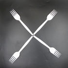 White Black 4.5g Disposable Plastic Cutlery Biodegradable Plastic Utensils