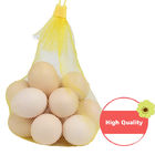 Disposable Red Yellow Mesh Fruit And Vegetable Bags 35cm 40cm Length With Clips