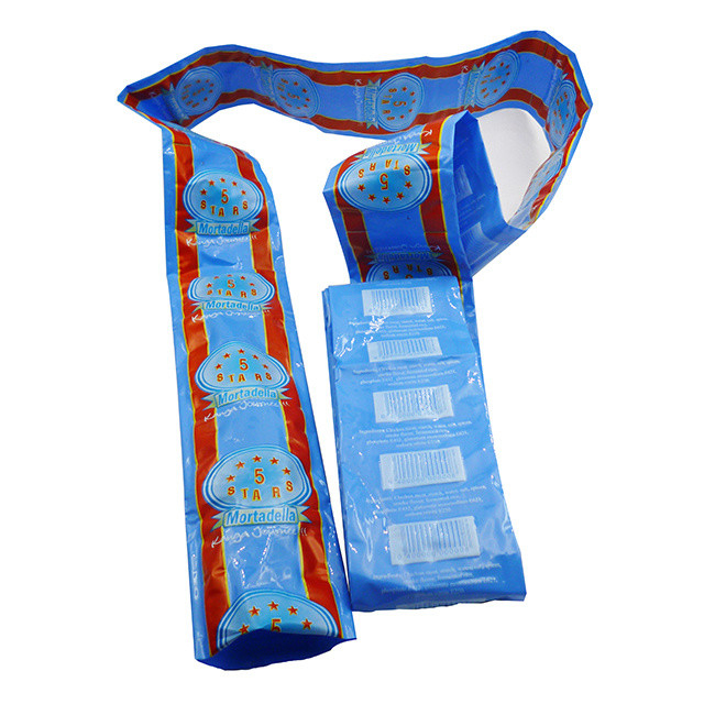 Sausage Packaging Plastic Sausage Coating Custom Printed Brand Logo Plastic Sausage Coating