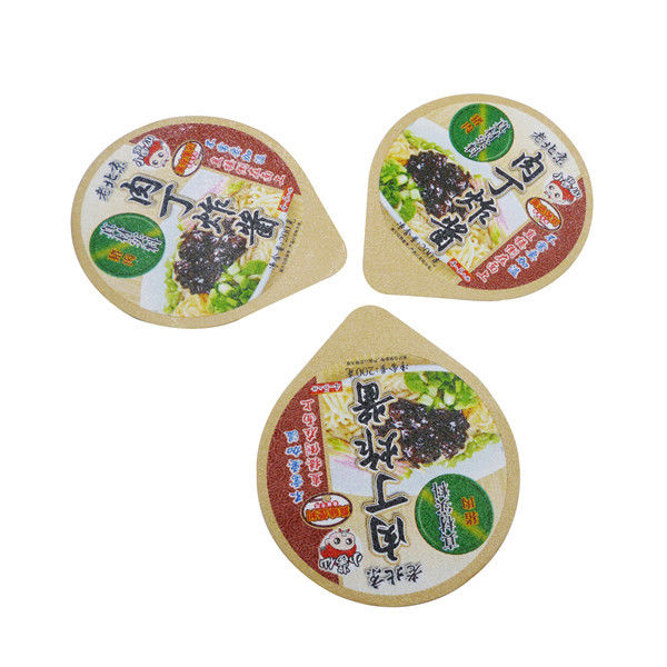 Laminated Alloy 8011 Spicy Sauce Die Cut Lids 10 Colours Printing