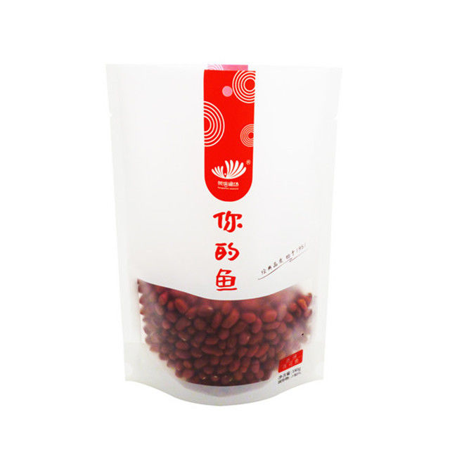 ISO SGS Food Packaging Materials Biodegradable Stand Up Pouch With Window
