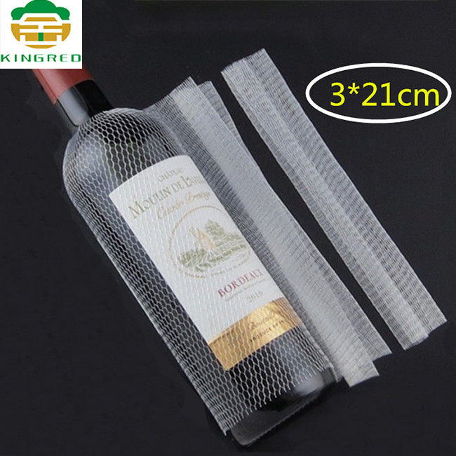Red Wine Flexible Plastic Mesh Bag 21*3cm Unbreakable Non Toxic