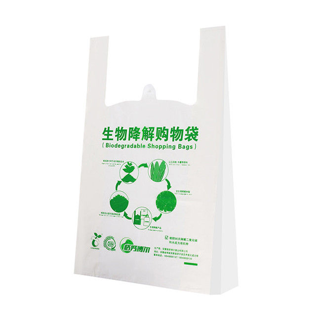 Eco Friendly Biodegradable Food Bags PBAT PLA Grocery T Shirt Shopping Bags