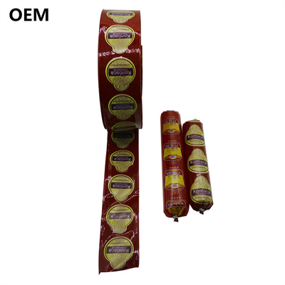 Unscented Food Grade Sausage Plastic Casings Custom Flexography Printing Logo Color Casings