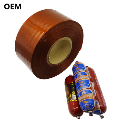 Unscented Food Grade Sausage Plastic Casings Custom Flexography Printing Logo Color Casings