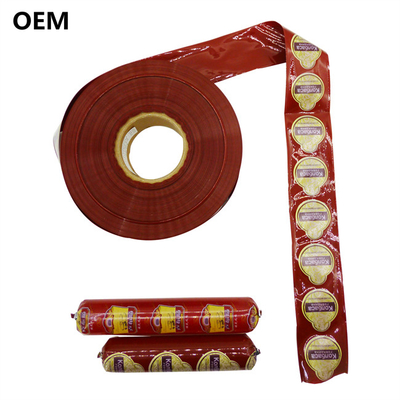 Unscented Food Grade Sausage Plastic Casings Custom Flexography Printing Logo Color Casings