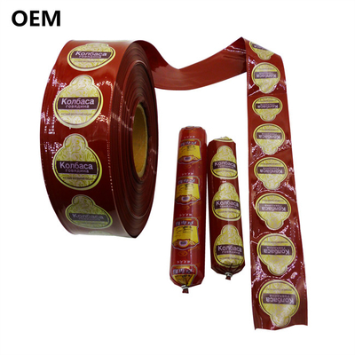 Unscented Food Grade Sausage Plastic Casings Custom Flexography Printing Logo Color Casings