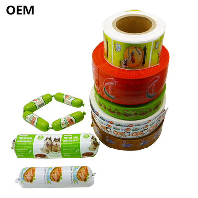 Different Color Plastic Multi Layer Casings Flexography Printing Sausage Casings For Meat Sausage