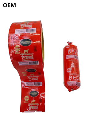 Sample Free Customized Logo Printing Plastic Sausage Casing For Sausages