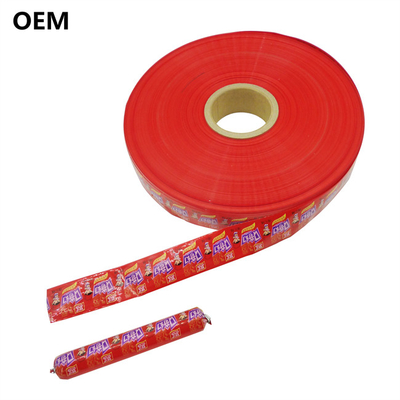 Sample Free Customized Logo Printing Plastic Sausage Casing For Sausages