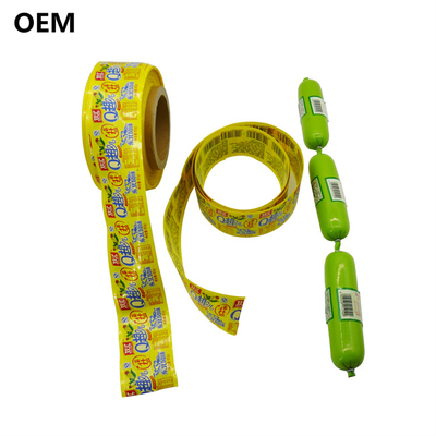 Plastic Sausage Casings Custom Logo Flexography Printing  Plastic Beef Sausage Casings