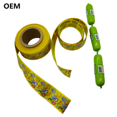 Plastic Sausage Casings Custom Logo Flexography Printing  Plastic Beef Sausage Casings