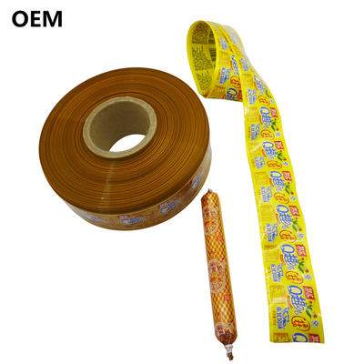 Plastic Sausage Casings Custom Logo Flexography Printing  Plastic Beef Sausage Casings