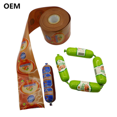 Free Sample High Barrier Cutoms Flexography Printing Logo Printed Polyamide Sausage Casing For Sausages