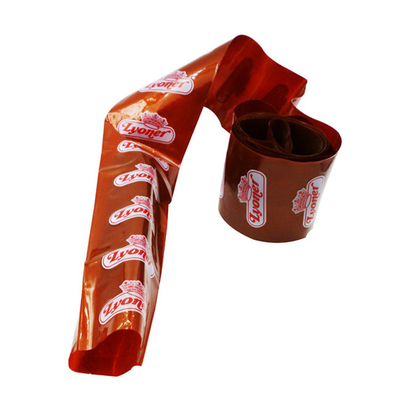 Different Colours Available Customs Logo Flexography Printing 5 Layers Sausage Casing For Sausages