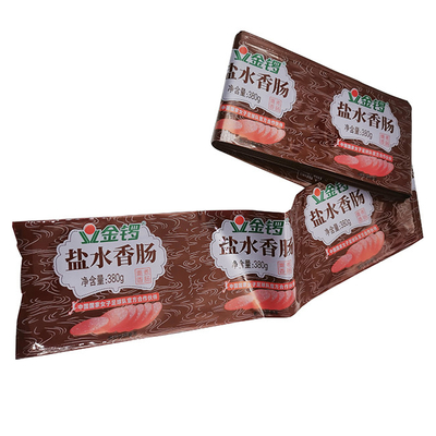 Food Grade Plastic Casing Flexography Printing Brand LOGO Sausage Plastic Color Casing Packaging