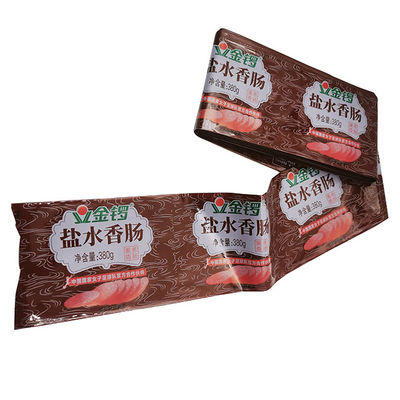 Food Grade Plastic Sausage Casing with Flexography Printing and Customized Color for Branding