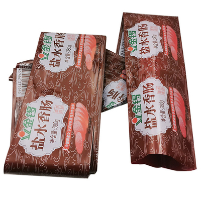 Plastic Sausage Casings Custom Logo Flexography Printing Plastic Beef Sausage Casings