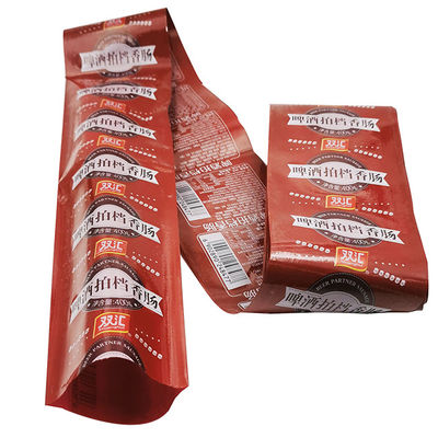 Food Grade Plastic Sausage Casing with Flexography Printing and Customized Color for Branding