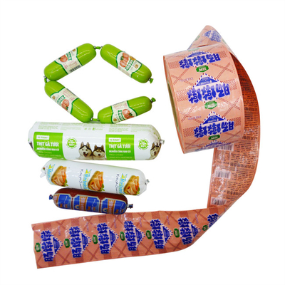 Food Grade Plastic Casing Flexography Printing Brand LOGO Sausage Plastic Color Casing Packaging