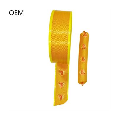 Kingred Sausage Casings Yellow Colour Printed Artificial Sausage Skin Steam Cooked