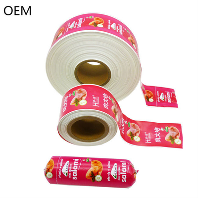 Food Grade OEM Custom Flexography Printing Plastic Sausage Casings For Salami Sausages