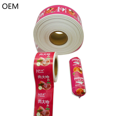 Food Grade OEM Custom Flexography Printing Plastic Sausage Casings For Salami Sausages