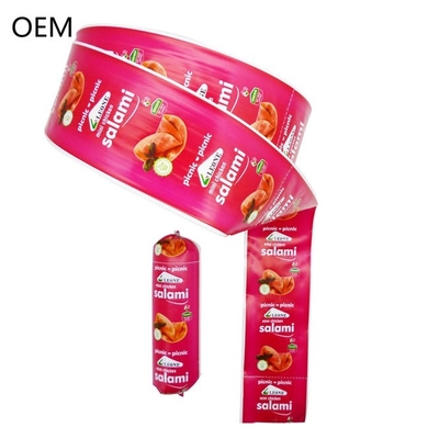 Plastic Sausage Casings Food Grade Sausage Packaging Sausage Casings Custom Flexography Printing Brand Logo