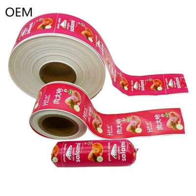 Plastic Sausage Casings Food Grade Sausage Packaging Sausage Casings Custom Flexography Printing Brand Logo