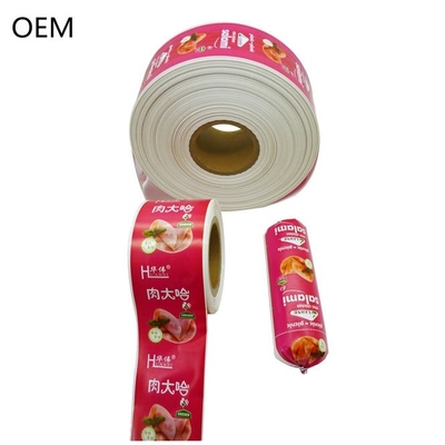 OEM Flexography Printing Custom Logo Sausage Packaging Plastic Casings Safe Color Casings
