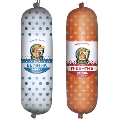 Food Grade Sausage Plastic Casing with Flexography Printing and Customized Color for Packaging