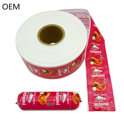 OEM Colorful Plastic Sausage Casings Customized Brand Logo Food Grade Sausage Packaging For Meat Sausage