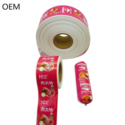 OEM Colorful Plastic Sausage Casings Customized Brand Logo Food Grade Sausage Packaging For Meat Sausage
