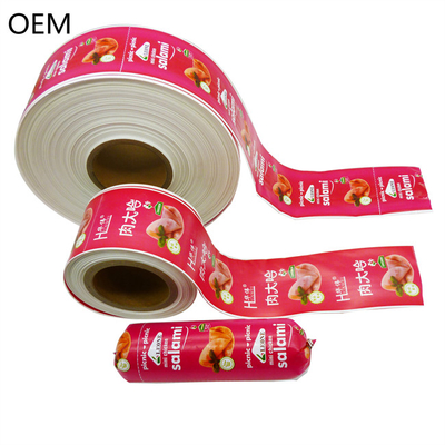 OEM Colorful Plastic Sausage Casings Customized Brand Logo Food Grade Sausage Packaging For Meat Sausage