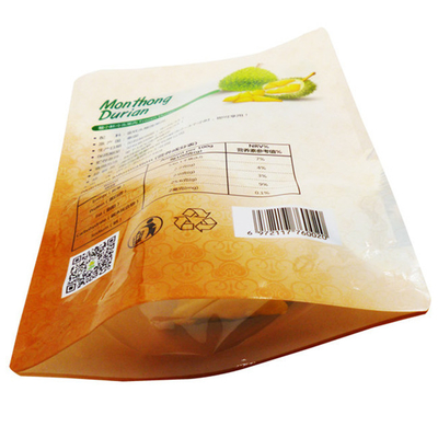 Custom food packaging Waterproof biodegradable plastic foil bag Zipper standing bag