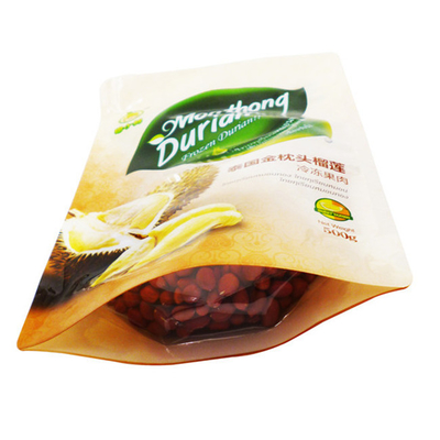 Custom food packaging Waterproof biodegradable plastic foil bag Zipper standing bag