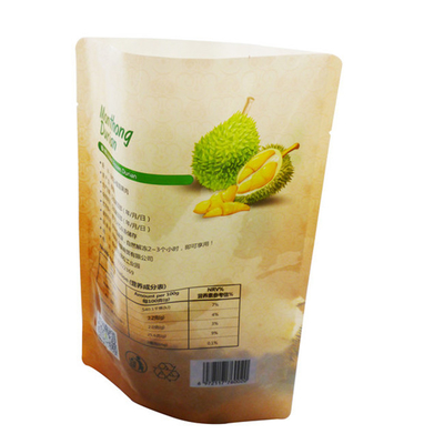 Custom food packaging Waterproof biodegradable plastic foil bag Zipper standing bag