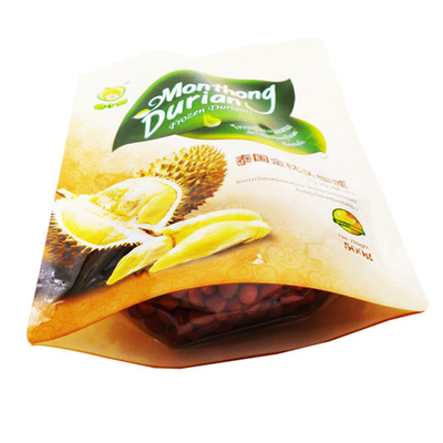 Custom food packaging Waterproof biodegradable plastic foil bag Zipper standing bag