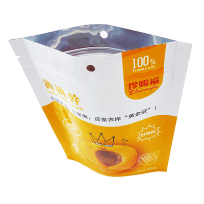 Custom snack fruit bag digital printing logo moisture-proof fresh-keeping plastic bag with zipper