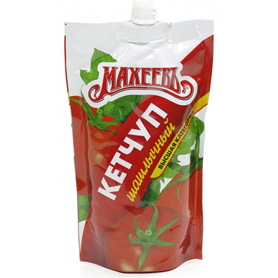 Condiment bag Ketchup Self-supporting bag Plastic suction nozzle Custom flexography printing brand