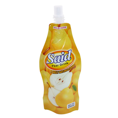 Self-contained packaging Plastic bag digital printing liquid bag with plastic suction nozzle