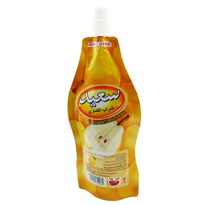 Self-contained packaging Plastic bag digital printing liquid bag with plastic suction nozzle