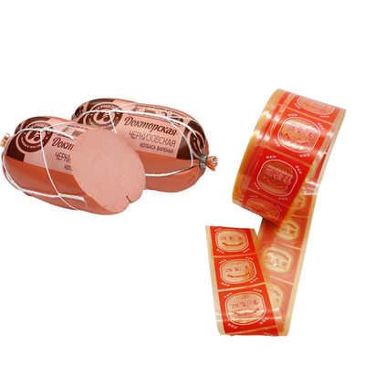 Moistureproof Customs Logo Flexography Printing Plastic Sausage Casing
