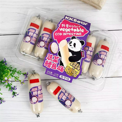  Customed LOGO High Barrier PVDC Sausage Casing With Easily Torn Strips