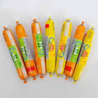 Colourful Logo Printed Plastic Pvdc Sausage Casing For Fish Sausages