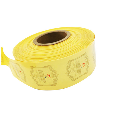Yellow Durable Printed Plastic Sausage Casings with No Smell